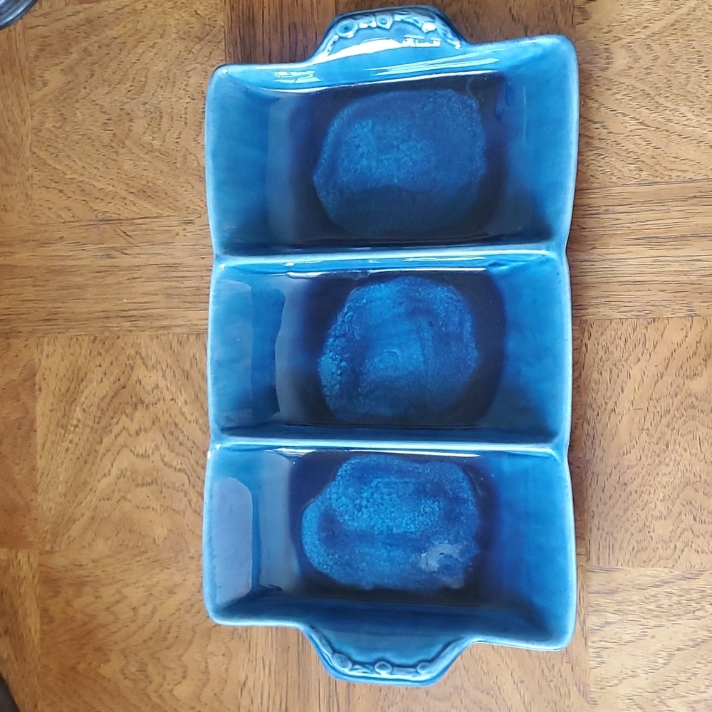 Wade of California Pottery Divided Dish 💙